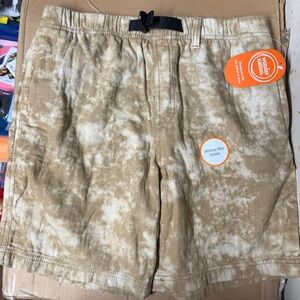 Wonder Nation Boys Buckle Up Shorts Size XL (14-16) Beige Above The Knee NWT